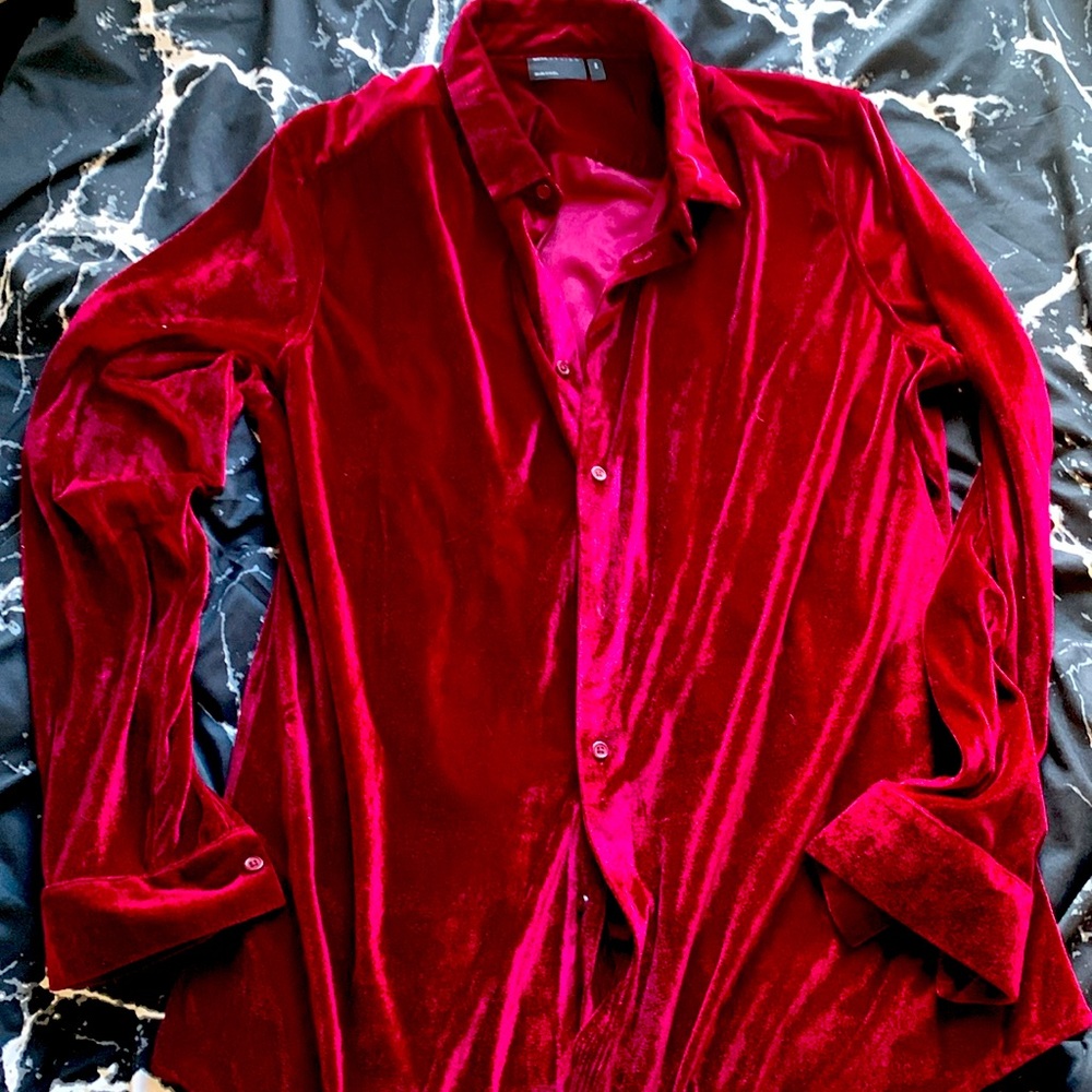 ASOS velvet shirt
